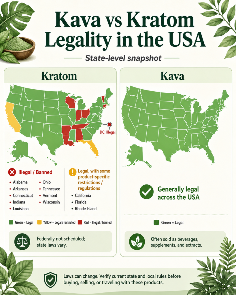 kava vs kratom legality